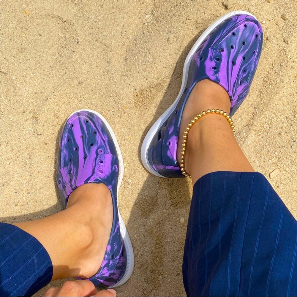 Sperry Marbled Purple Top-Sider A/O Float Boat Shoes Vibrant Lightweight Design